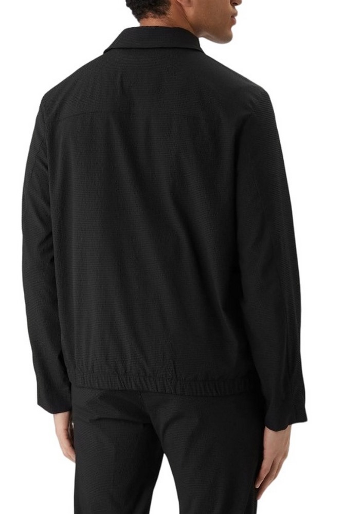 CALVIN KLEIN SEERSUCKER BLOUSON JACKET ΜΠΟΥΦΑΝ ΑΝΔΡΙΚΟ BLACK