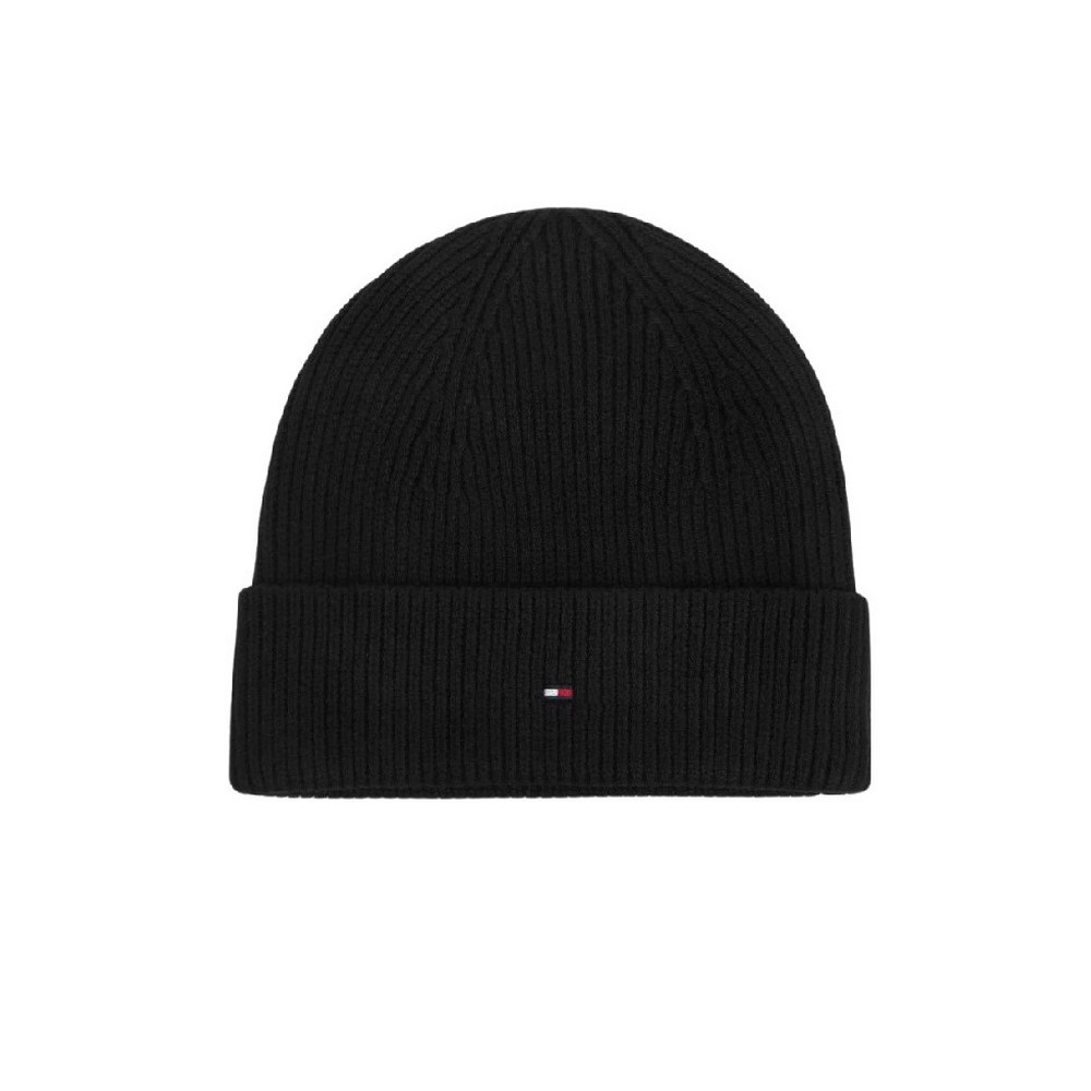 TOMMY HILFIGER FLAG KNIT BEANIE ΣΚΟΥΦΟΣ ΓΥΝΑΙΚΕΙΟΣ BLACK