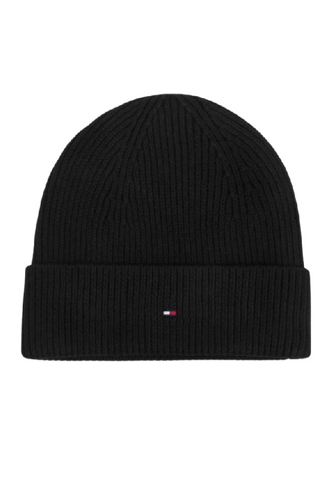 TOMMY HILFIGER FLAG KNIT BEANIE ΣΚΟΥΦΟΣ ΓΥΝΑΙΚΕΙΟΣ BLACK
