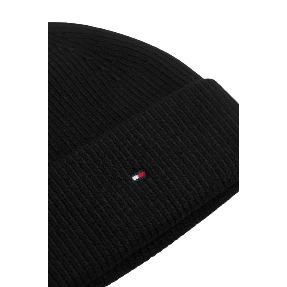 TOMMY HILFIGER FLAG KNIT BEANIE ΣΚΟΥΦΟΣ ΓΥΝΑΙΚΕΙΟΣ BLACK