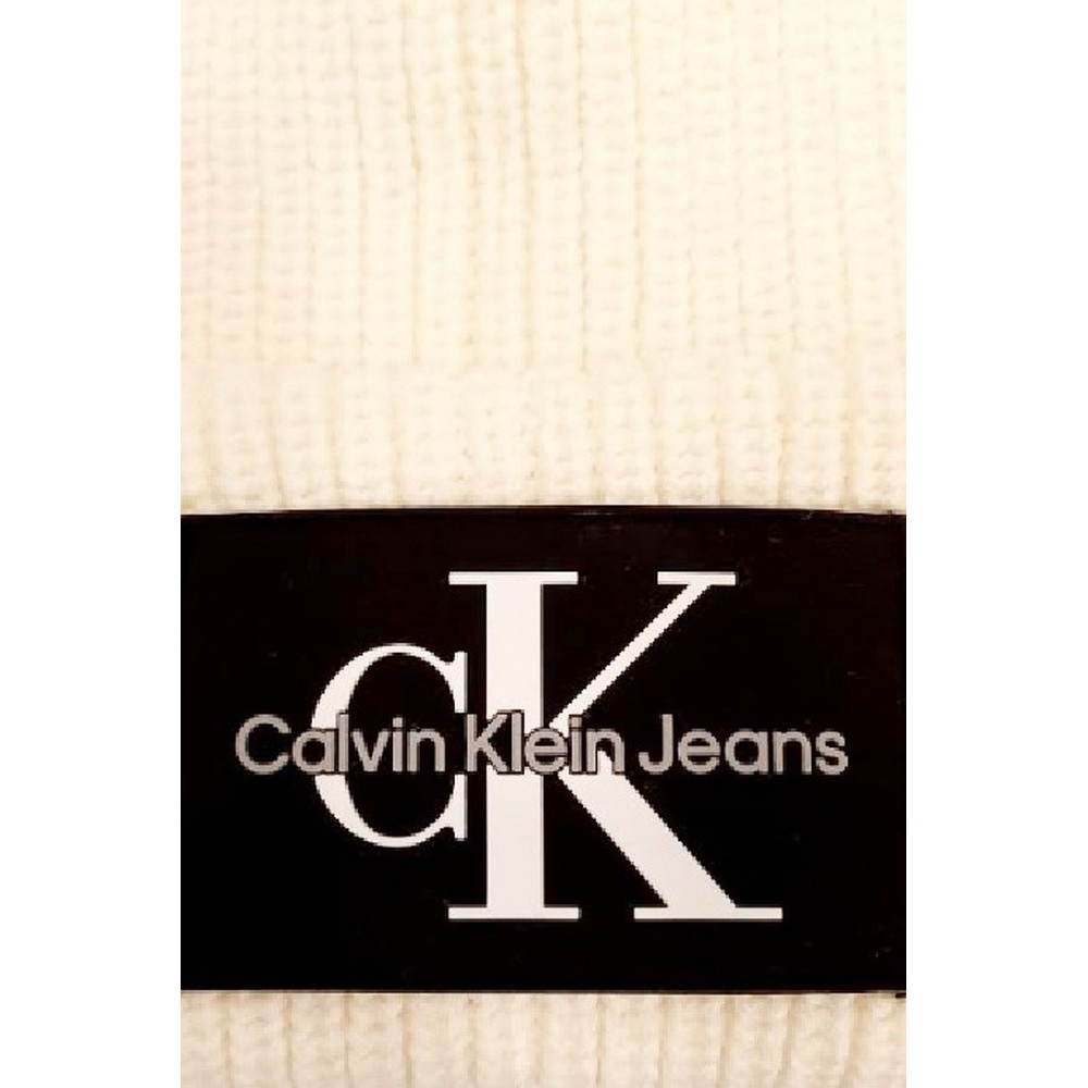 CALVIN KLEIN JEANS BEANIE WL ΣΚΟΥΦΟΣ ΑΝΔΡΙΚΟΣ WHITE