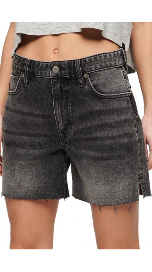 SUPERDRY VINTAGE MID RISE CUT OFF SHORT ΣΟΡΤΣ ΓΥΝΑΙΚΕΙΟ BLACK