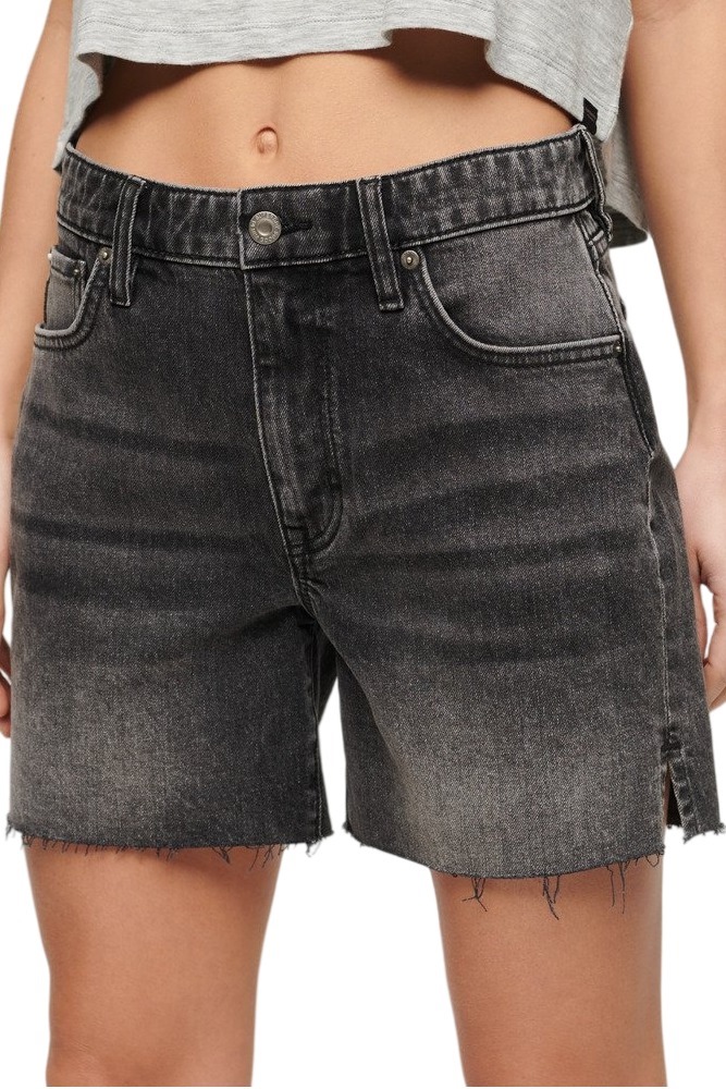 SUPERDRY VINTAGE MID RISE CUT OFF SHORT ΣΟΡΤΣ ΓΥΝΑΙΚΕΙΟ BLACK