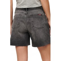 SUPERDRY VINTAGE MID RISE CUT OFF SHORT ΣΟΡΤΣ ΓΥΝΑΙΚΕΙΟ BLACK