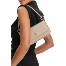 CALVIN KLEIN MINIMAL MONOGRAM SHOULDER POUC ΤΣΑΝΤΑ ΓΥΝΑΙΚΕΙΑ TAUPE