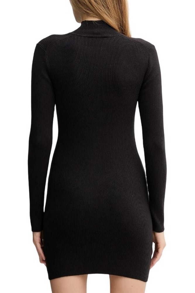 CALVIN KLEIN JEANS LS T NECK MINI DRESS ΦΟΡΕΜΑ ΠΛΕΚΤΟ ΓΥΝΑΙΚΕΙΟ BLACK
