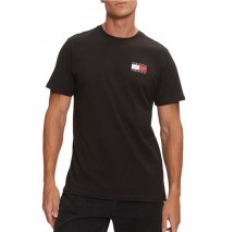 TOMMY JEANS SLIM ESSENTIAL FLAG TEE T-SHIRT ΜΠΛΟΥΖΑ ΑΝΔΡΙΚΗ BLACK