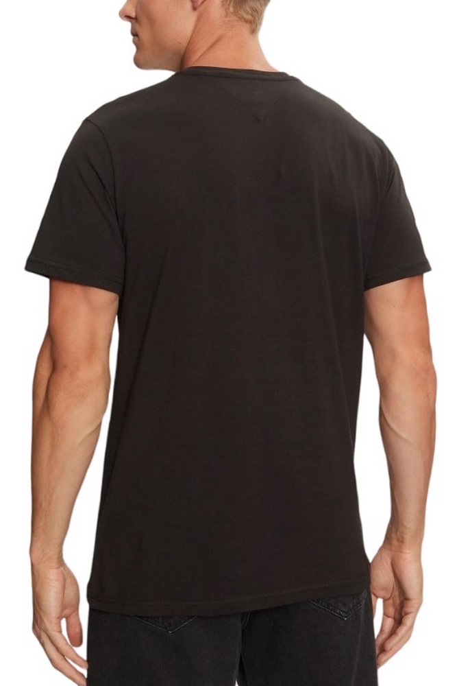 TOMMY JEANS SLIM ESSENTIAL FLAG TEE T-SHIRT ΜΠΛΟΥΖΑ ΑΝΔΡΙΚΗ BLACK