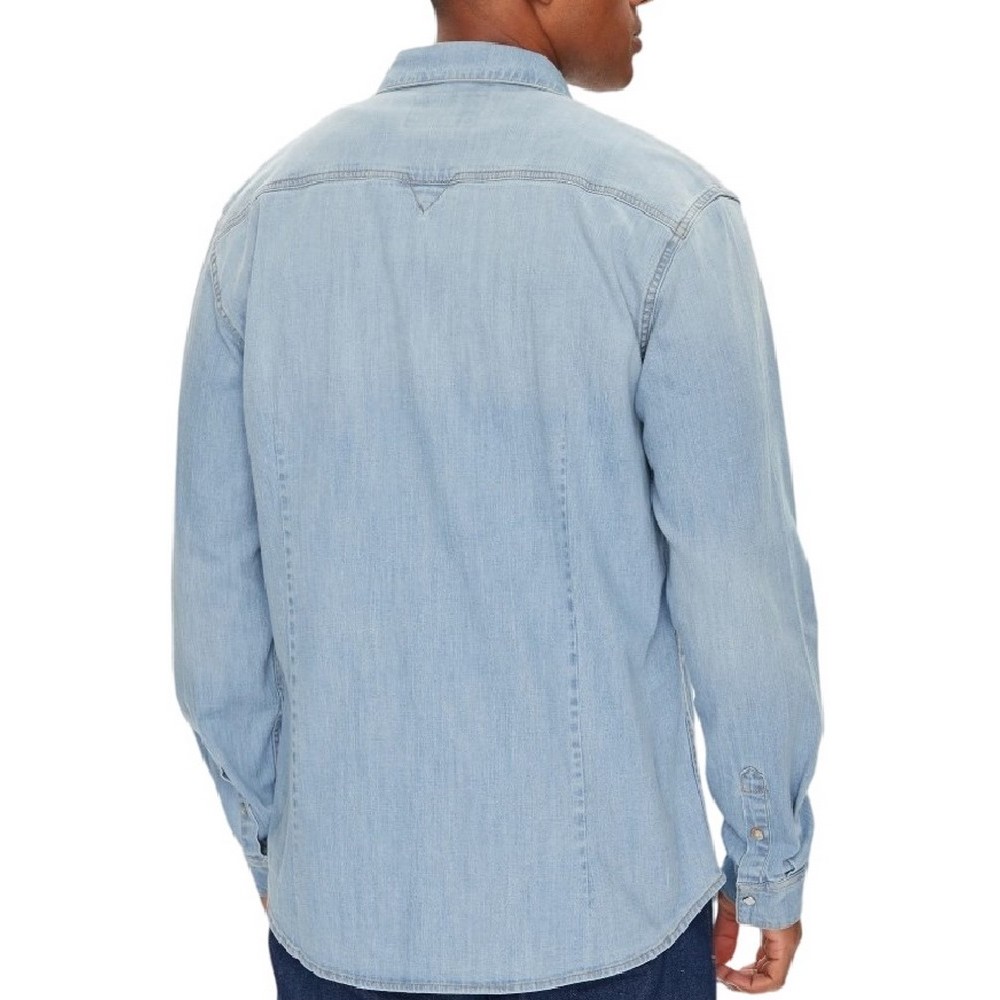 GUESS TRUCKEE L/S SHIRT ΠΟΥΚΑΜΙΣΟ ΑΝΔΡΙΚΟ DENIM LIGHT