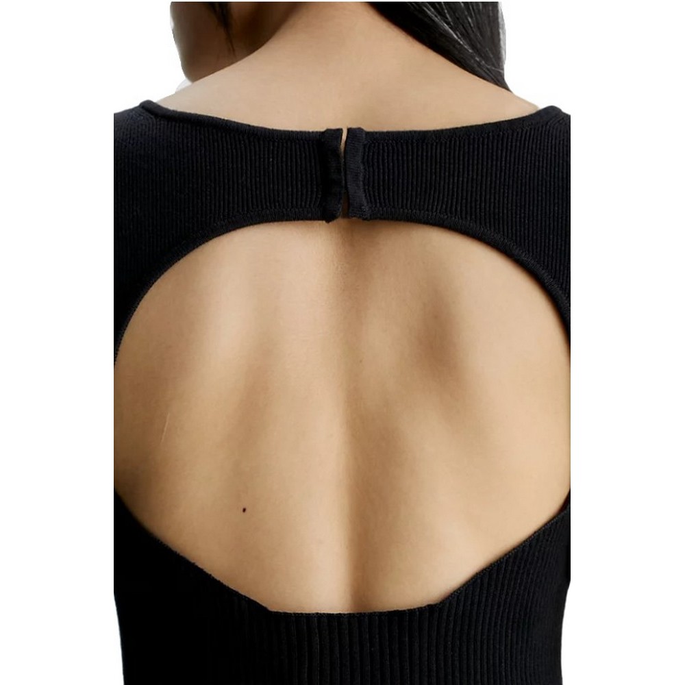 CALVIN KLEIN BACK CUT OUT SWEATER LONG SLEEVE ΦΟΡΕΜΑΣ ΓΥΝΑΙΚΕΙΟ BLACK