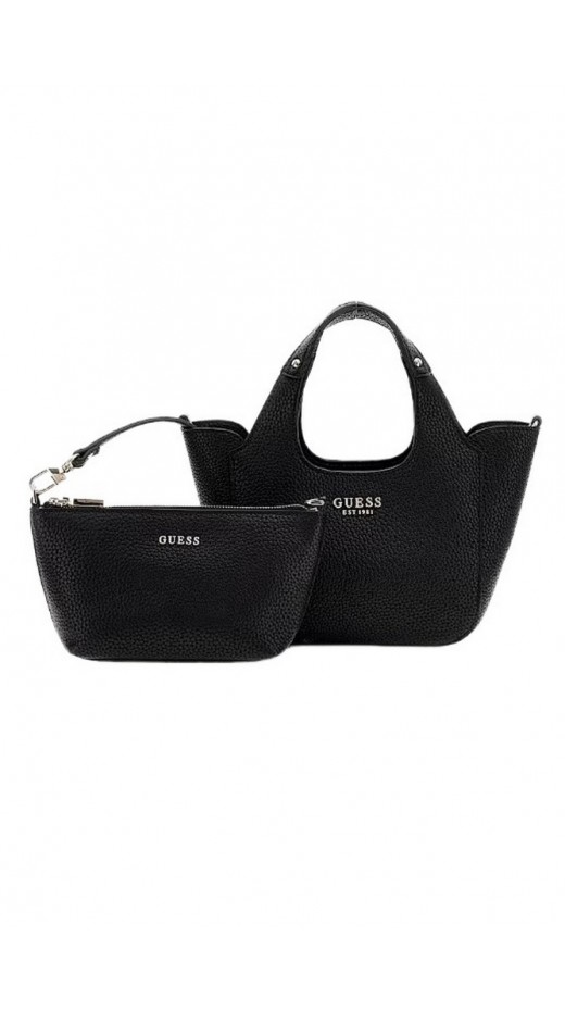 GUESS HELINA MINI TOTE ΤΣΑΝΤΑ ΓΥΝΑΙΚΕΙΑ BLACK