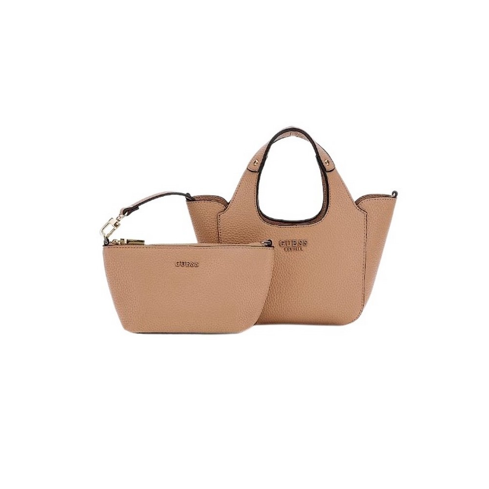 GUESS HELINA MINI TOTE ΤΣΑΝΤΑ ΓΥΝΑΙΚΕΙΑ BEIGE