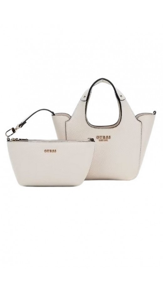 GUESS HELINA MINI TOTE ΤΣΑΝΤΑ ΓΥΝΑΙΚΕΙΑ BONE