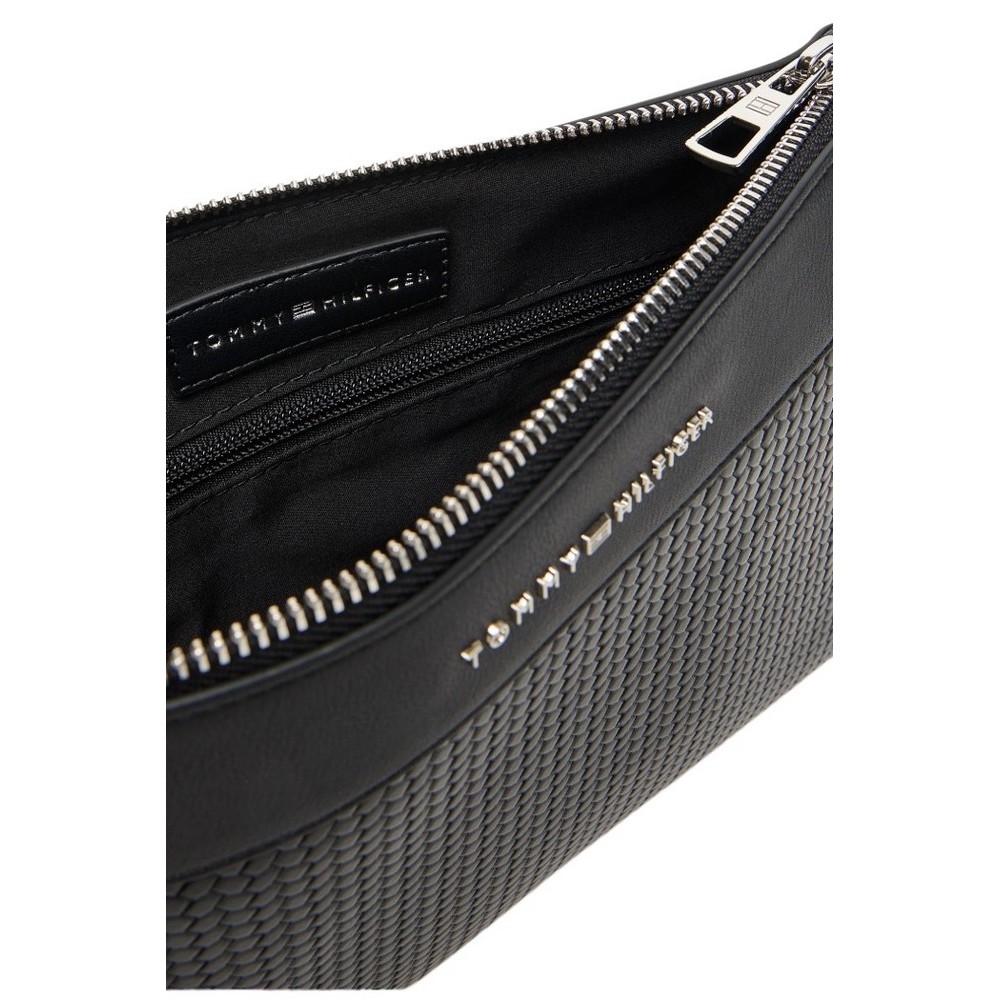 TOMMY HILFIGER WOVEN POUCH  ΤΣΑΝΤΑ ΑΝΔΡΙΚΗ BLACK