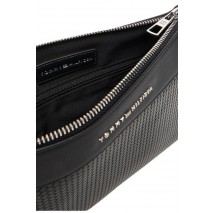TOMMY HILFIGER WOVEN POUCH  ΤΣΑΝΤΑ ΑΝΔΡΙΚΗ BLACK
