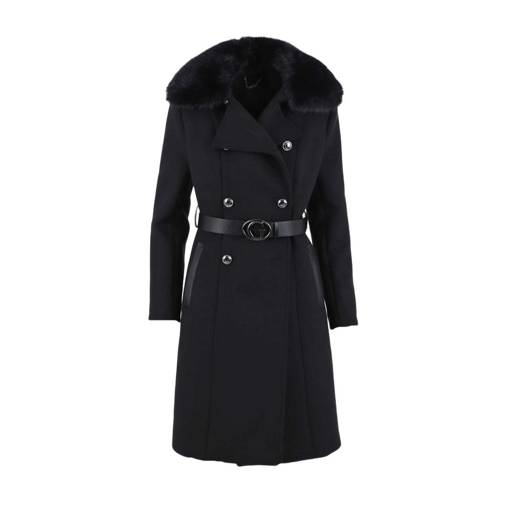 GUESS PATRICE BELTED COAT ΠΑΛΤΟ ΓΥΝΑΙΚΕΙΟ BLACK