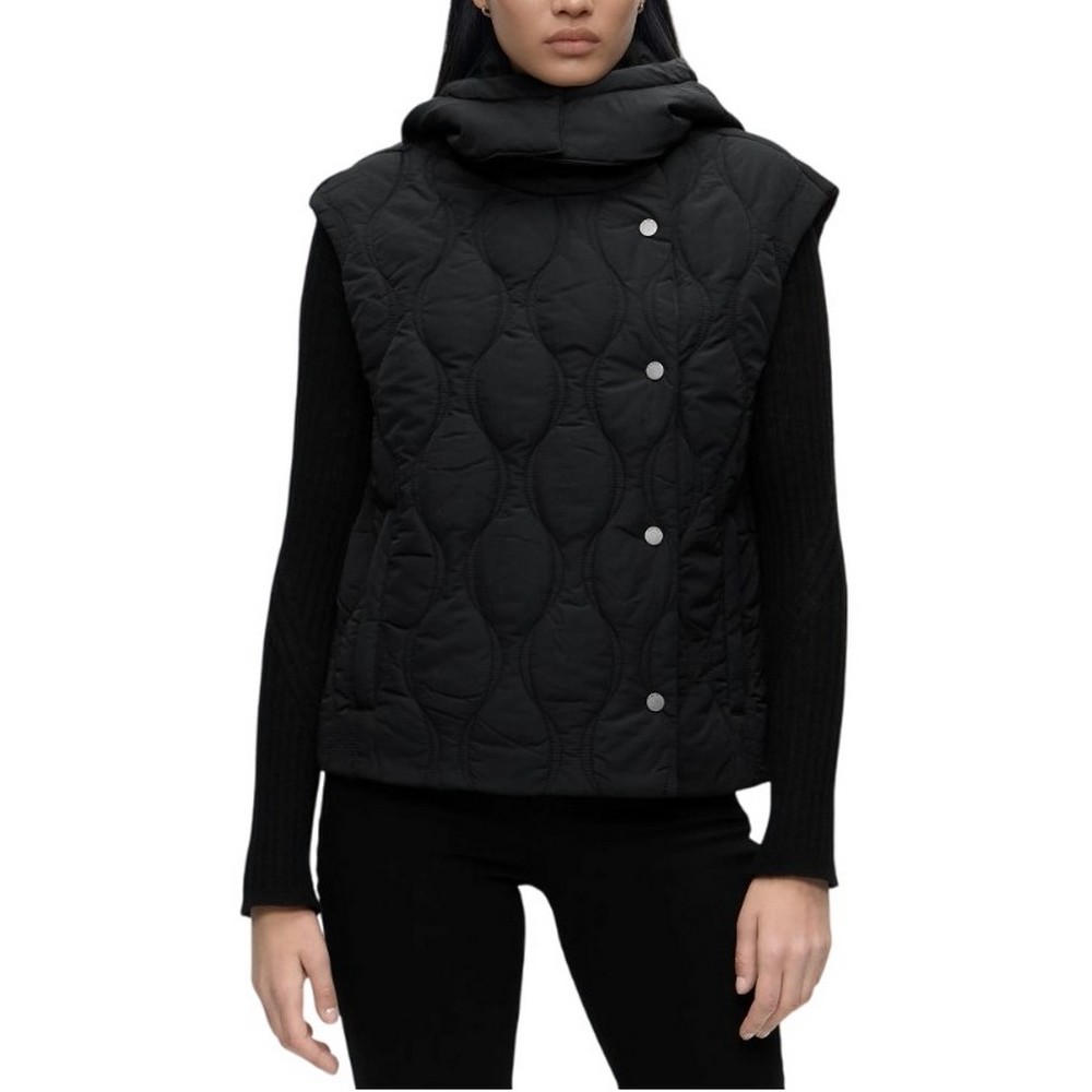GUESS CORINNE ONION QUILTING VEST ΜΠΟΥΦΑΝ ΑΜΑΝΙΚΟ ΓΥΝΑΙΚΕΙΟ BLACK