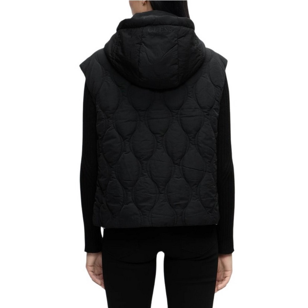 GUESS CORINNE ONION QUILTING VEST ΜΠΟΥΦΑΝ ΑΜΑΝΙΚΟ ΓΥΝΑΙΚΕΙΟ BLACK