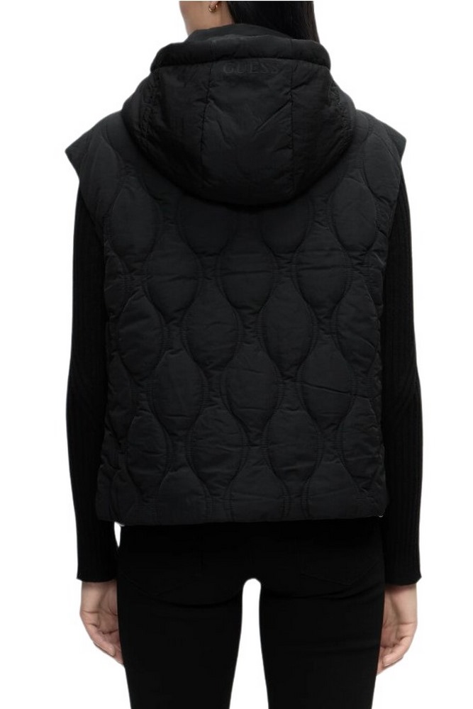 GUESS CORINNE ONION QUILTING VEST ΜΠΟΥΦΑΝ ΑΜΑΝΙΚΟ ΓΥΝΑΙΚΕΙΟ BLACK