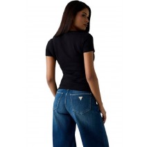 GUESS CN SCRIPT T-SHIRT ΜΠΛΟΥΖΑ ΓΥΝΑΙΚΕΙΑ BLACK