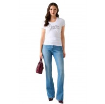 GUESS CN SCRIPT T-SHIRT ΜΠΛΟΥΖΑ ΓΥΝΑΙΚΕΙΑ WHITE