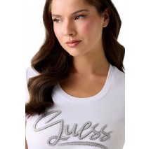 GUESS CN SCRIPT T-SHIRT ΜΠΛΟΥΖΑ ΓΥΝΑΙΚΕΙΑ WHITE