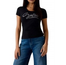 GUESS CN SCRIPT T-SHIRT ΜΠΛΟΥΖΑ ΓΥΝΑΙΚΕΙΑ BLACK