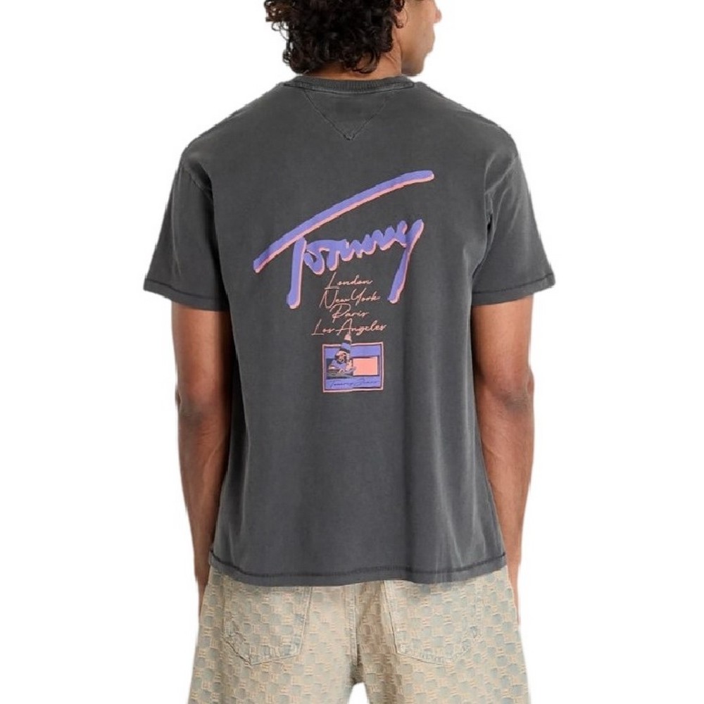 TOMMY JEANS RLX FADED GRAPHIC TEE T-SHIRT ΜΠΛΟΥΖΑ ΑΝΔΡΙΚΗ BLACK