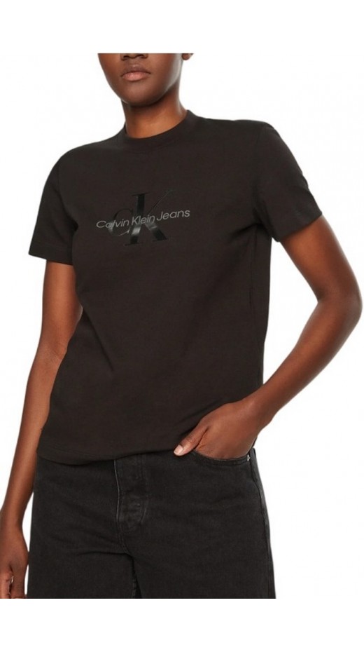CALVIN KLEIN JEANS GLOSSY MONOLOGO REGULAR TEE T-SHIRT ΜΠΛΟΥΖΑ ΓΥΝΑΙΚΕΙΑ BLACK