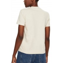 CALVIN KLEIN JEANS GLOSSY MONOLOGO REGULAR TEE T-SHIRT ΜΠΛΟΥΖΑ ΓΥΝΑΙΚΕΙΑ BEIGE