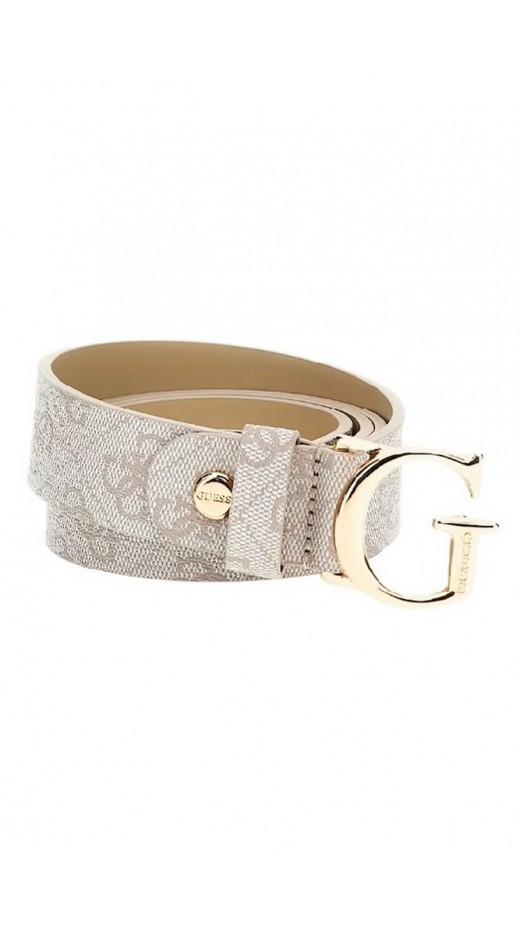 GUESS NOELLE LOGO ADJ PANT BELT ΖΩΝΗ ΓΥΝΑΙΚΕΙΑ STONE