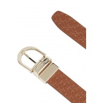 CALVIN KLEIN JEANS CK MUST RD BUCKLE REV 2.5 BELT ΖΩΝΗ ΓΥΝΑΙΚΕΙΑ TAN