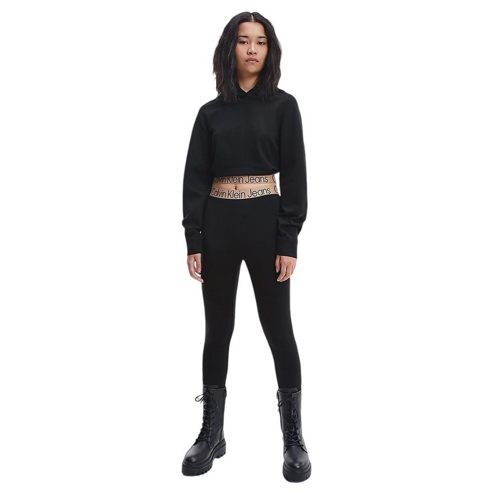 CALVIN KLEIN JEANS LOGO ELASTIC MILANO LEGGINGS ΚΟΛΑΝ ΓΥΝΑΙΚΕΙΟ BLACK
