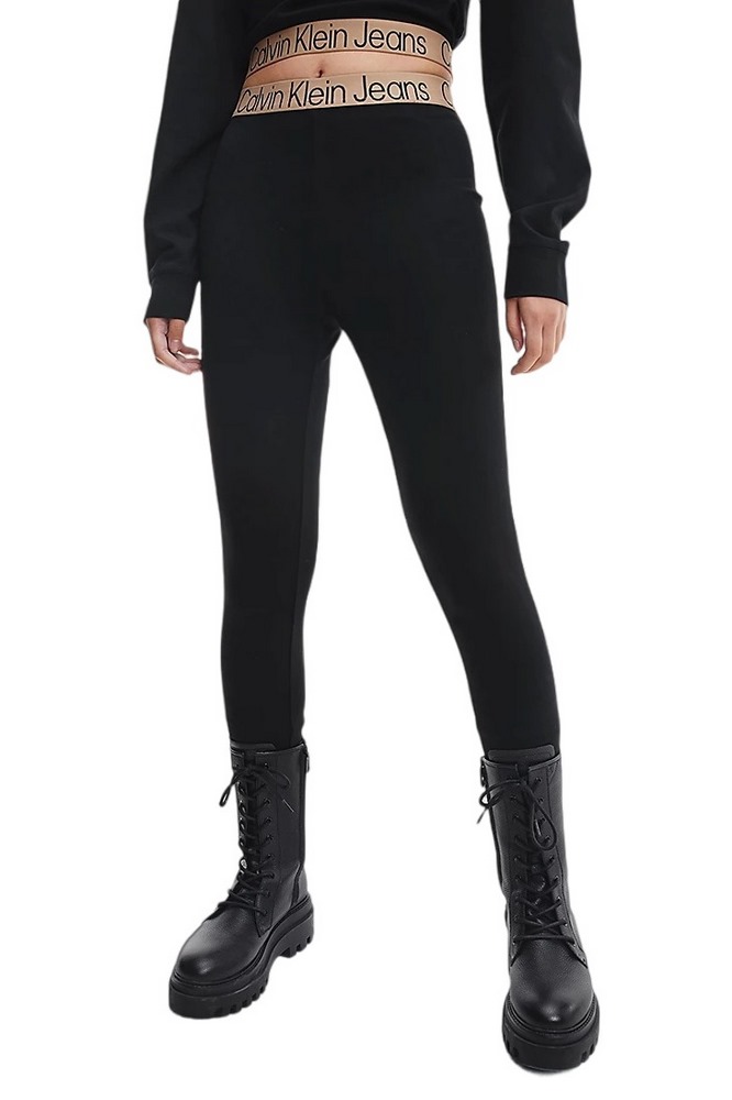 CALVIN KLEIN JEANS LOGO ELASTIC MILANO LEGGINGS ΚΟΛΑΝ ΓΥΝΑΙΚΕΙΟ BLACK