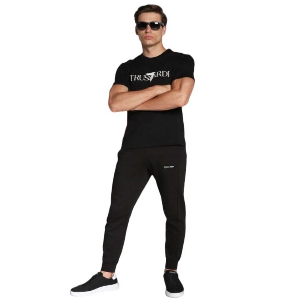 T-SHIRT LOGO PRINT ΑΝΔΡΙΚΟ TRUSSARDI BLACK