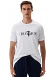 T-SHIRT LOGO PRINT ΑΝΔΡΙΚΟ TRUSSARDI WHITE