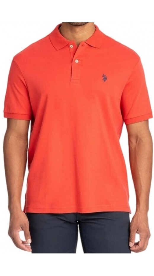 U.S POLO ASSN KING 000147 EHPD USPA BASIC POLO T-SHIRT ΜΠΛΟΥΖΑ ΑΝΔΡΙΚΗ ORANGE