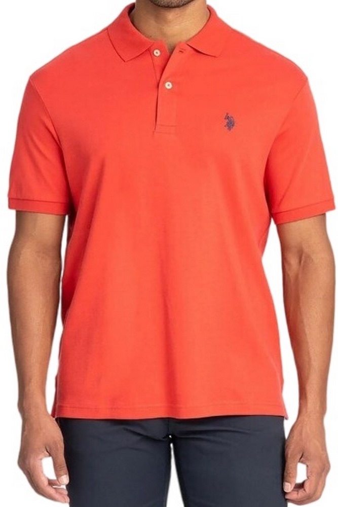 U.S POLO ASSN KING 000147 EHPD USPA BASIC POLO T-SHIRT ΜΠΛΟΥΖΑ ΑΝΔΡΙΚΗ ORANGE