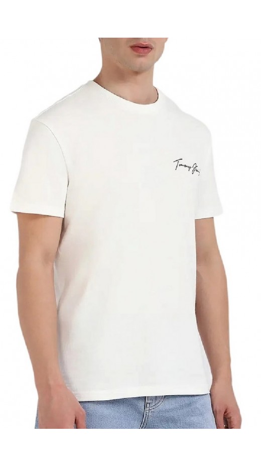 TOMMY JEANS REG NOVELTY TEE T-SHIRT ΜΠΛΟΥΖΑ ΑΝΔΡΙΚΗ ECRU