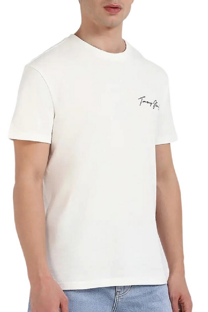 TOMMY JEANS REG NOVELTY TEE T-SHIRT ΜΠΛΟΥΖΑ ΑΝΔΡΙΚΗ ECRU