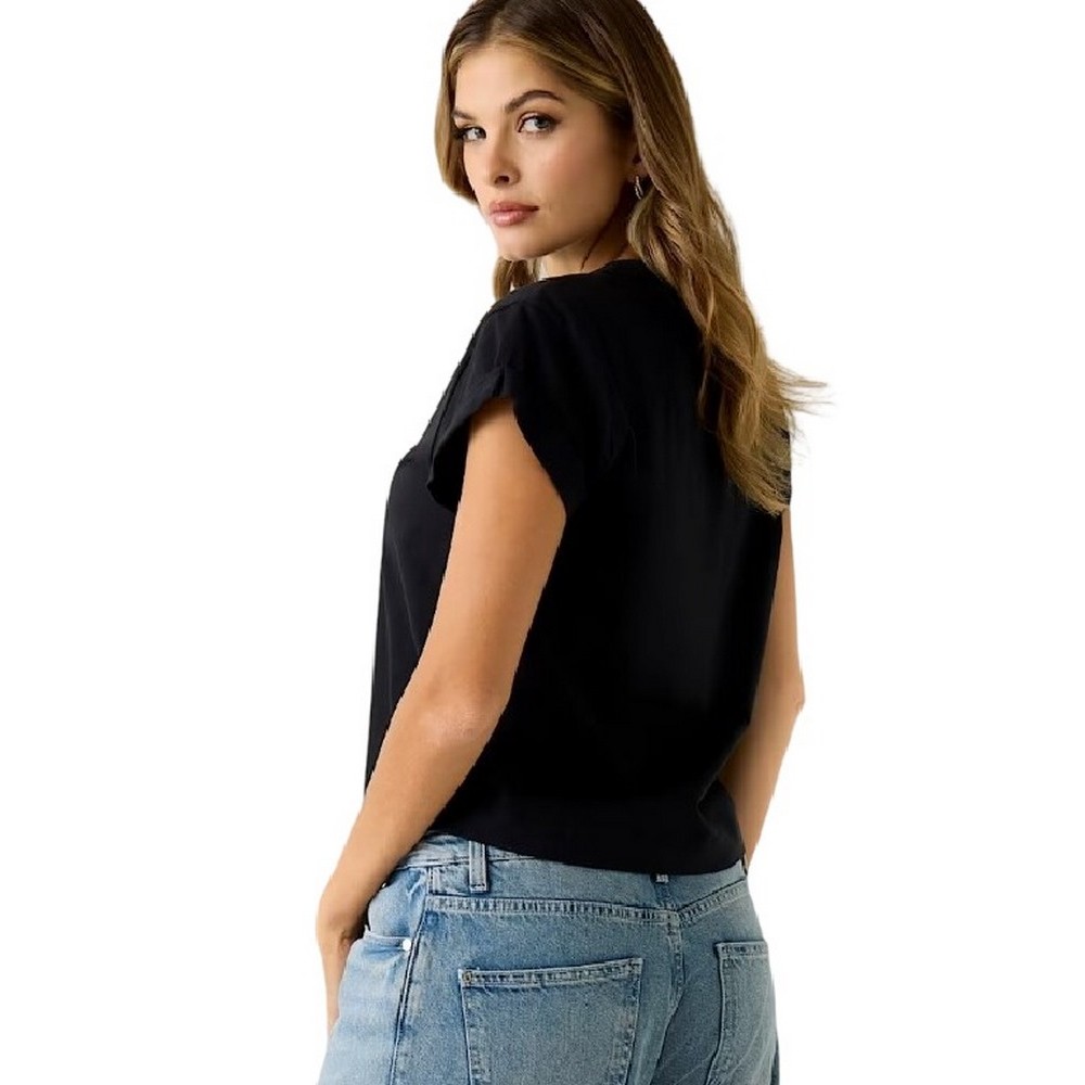 GUESS CN LA STARS TEE T-SHIRT  ΜΠΛΟΥΖΑ ΓΥΝΑΙΚΕΙΑ BLACK