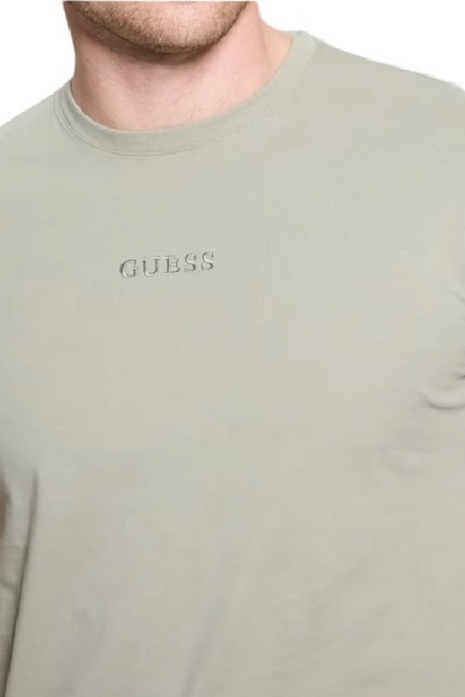 GUESS EMB PIMA CREW T-SHIRT ΜΠΛΟΥΖΑ ΑΝΔΡΙΚΗ KHAKI