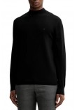 CALVIN KLEIN MERINO MOCK NECK SWTR ΜΠΛΟΥΖΑ ΠΛΕΚΤΗ ΑΝΔΡΙΚΗ BLACK