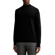 CALVIN KLEIN MERINO MOCK NECK SWTR ΜΠΛΟΥΖΑ ΠΛΕΚΤΗ ΑΝΔΡΙΚΗ BLACK
