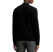 CALVIN KLEIN MERINO MOCK NECK SWTR ΜΠΛΟΥΖΑ ΠΛΕΚΤΗ ΑΝΔΡΙΚΗ BLACK