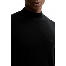 CALVIN KLEIN MERINO MOCK NECK SWTR ΜΠΛΟΥΖΑ ΠΛΕΚΤΗ ΑΝΔΡΙΚΗ BLACK