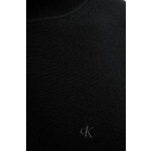 CALVIN KLEIN MERINO MOCK NECK SWTR ΜΠΛΟΥΖΑ ΠΛΕΚΤΗ ΑΝΔΡΙΚΗ BLACK