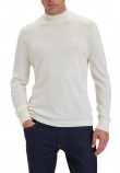 CALVIN KLEIN MERINO MOCK NECK SWTR ΜΠΛΟΥΖΑ ΠΛΕΚΤΗ ΑΝΔΡΙΚΗ OFF WHITE