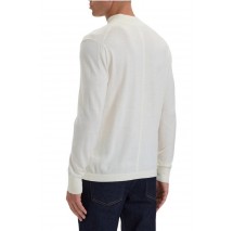 CALVIN KLEIN MERINO MOCK NECK SWTR ΜΠΛΟΥΖΑ ΠΛΕΚΤΗ ΑΝΔΡΙΚΗ OFF WHITE