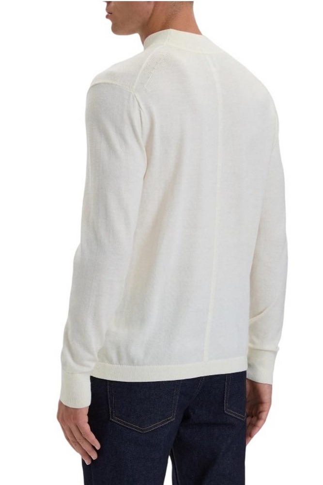 CALVIN KLEIN MERINO MOCK NECK SWTR ΜΠΛΟΥΖΑ ΠΛΕΚΤΗ ΑΝΔΡΙΚΗ OFF WHITE